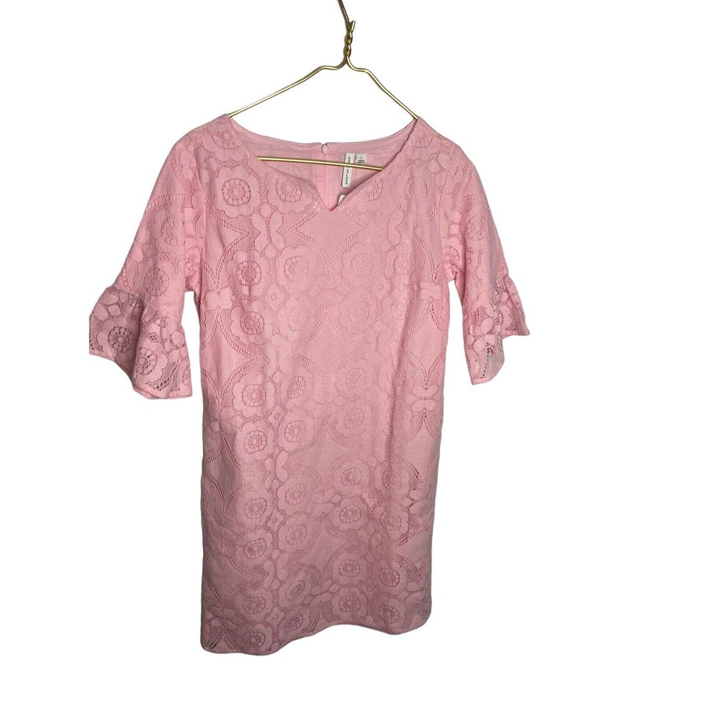 Janie and Jack womens size small pink lace sheath dress